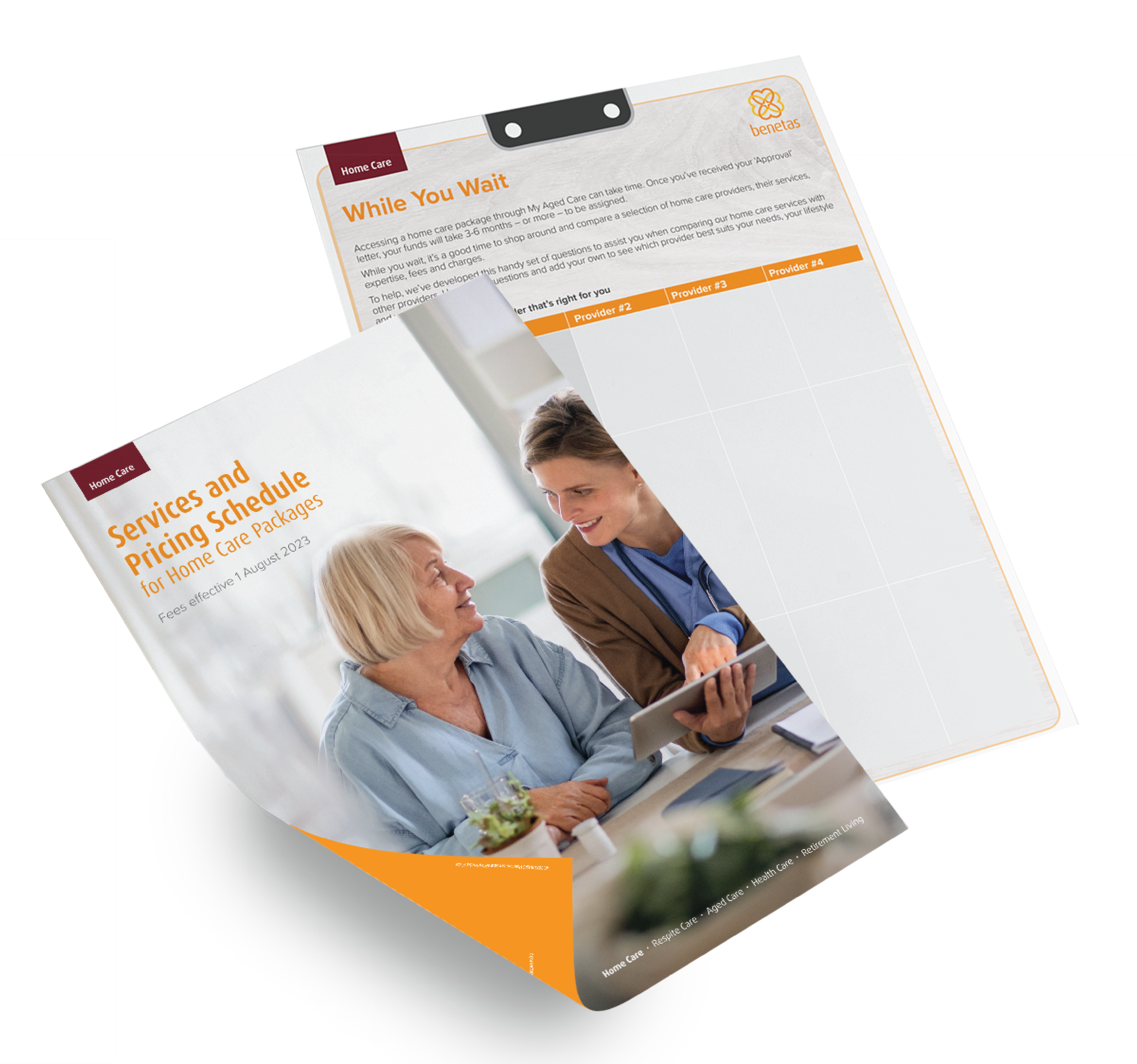 Home Care Shopping Around brochures